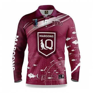 Shirt NRL Queensland Maroons Rugby 2022 Fish Finder