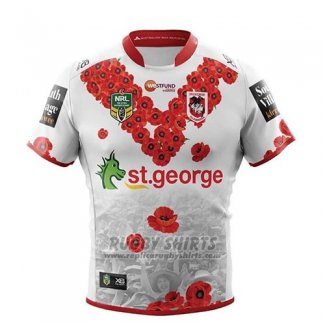 St George Illawarra Dragons Rugby Shirt 2018-19 Conmemorative